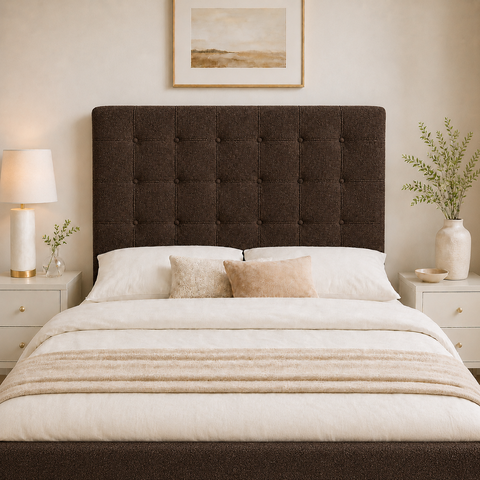 Cabeceira Ana Estofada Boucle p/ Cama Box Casal Queen 160cm Quarto