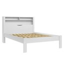 Ver imagem 3 de Cama Casal Invicta com Guarda Roupa Italia Branco Brilho- Santos Andirá