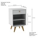 Ver imagem 3 de Mesa de Cabeceira Infantil 1 Gaveta 1 Prateleira Retrô Luna
