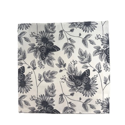 Guardanapo Botânico Azul Marinho em Linho - 45x45cm