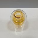 Ver imagem 4 de Vaso Decorativo de Borossilicato Âmbar 15x8x8cm Enfeite Sala Mesa Estante Flores
