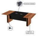 Ver imagem 2 de Mesa de Reunião Diretoria - 2,80x1,20M - Workstart - Nogal Sevilha/Preto - 22013