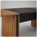 Ver imagem 3 de Mesa de Reunião Diretoria - 2,80x1,20m - Workstart - Nogal Sevilha/Preto - 22013
