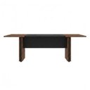 Ver imagem 4 de Mesa de Reunião Diretoria - 2,80x1,20m - Workstart - Nogal Sevilha/Preto - 22013