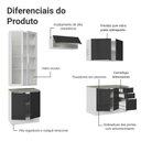 Ver imagem 4 de Armário de Cozinha Completa 270cm Branco/preto Lux Madesa 04
