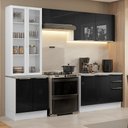 Ver imagem 1 de Armário de Cozinha Completa 270cm Branco/preto Lux Madesa 04