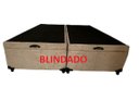 Ver imagem 2 de Cama Box Baú King Bipartido Blindado Suede Bege Com Pistão A Gás