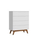 Ver imagem 2 de Cômoda Infantil Retrô 4 Gavetas Sonhare Branco