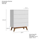 Ver imagem 3 de Cômoda Infantil Retrô 4 Gavetas Sonhare