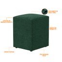 Ver imagem 3 de Kit 03 Puffs Quadrado Decorativo L02 Bouclê Verde - Lyam Decor