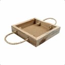 Ver imagem 1 de Bandeja Pinus Mdf e Alça de Sisal 30x30x4cm