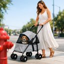 Ver imagem 2 de Carrinho de Passeio Pet para Cães e Gatos 20kg Dobrável