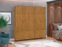 Ver imagem 1 de Roupeiro / Guarda Roupas Ro Casal 5 Portas Cor Ipê