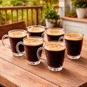 Ver imagem 1 de Canecas Copo Chocolate Xícara Chá Café Vidro 230ml Kit 6pçs