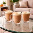 Ver imagem 2 de Canecas Copo Chocolate Xícara Chá Café Vidro 230ml Kit 6pçs
