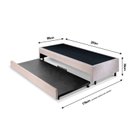 Ver imagem 3 de Base Box Solteiro King com Cama Auxiliar 96x203x28cm