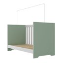 Ver imagem 7 de Quarto de Bebê Completo Guarda Roupa 4 Portas 2 Gavetas com Cômoda e Berço Lily Espresso Móveis Verde/Fosco/Nature