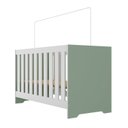 Ver imagem 6 de Quarto de Bebê Completo Guarda Roupa 4 Portas 2 Gavetas com Cômoda e Berço Lily Espresso Móveis Verde/Fosco/Nature