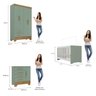 Quarto de Bebê Completo Guarda Roupa 4 Portas 2 Gavetas com Cômoda e Berço Lily Espresso Móveis - 3