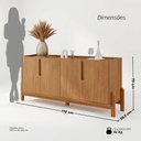 Ver imagem 4 de Buffet 4 Portas 2 Prateleiras 170cm Lizz Marrom/Cedro