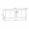 Buffet Aparador 190cm 4 Portas com Adega Lizz - 5