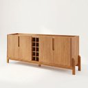 Ver imagem 3 de Buffet Aparador 190cm 4 Portas com Adega Lizz Marrom/Cedro