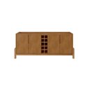 Ver imagem 2 de Buffet Aparador 190cm 4 Portas com Adega Lizz Marrom/Cedro