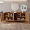 Ver imagem 5 de Buffet Aparador 190cm 4 Portas com Adega Lizz Marrom/Cedro