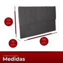 Ver imagem 4 de Cabeceira Casal King Estofada para Cama Box Dália Suede Cinza