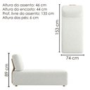 Ver imagem 4 de Sofa Modular 2 Lugares e Chaise Block Pes Madeira Boucle Tce 1010 Moll