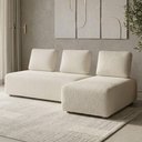 Ver imagem 2 de Sofa Modular 2 Lugares e Chaise Block Pes Madeira Boucle Tce 1010 Moll