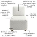 Ver imagem 7 de Sofa Modular 2 Lugares e Chaise Block Pes Madeira Boucle Tce 1010 Moll