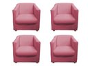 Ver imagem 1 de Kit 4 Poltronas Decorativa Biane Suede Rosa Pés Cromado Ms Decor
