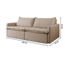 Ver imagem 4 de Sofá Cama Retrátil 220 cm Califórnia Bege
