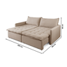 Sofá Cama Retrátil 220 Cm Califórnia - 10