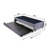 Base Box Solteiro com Cama Auxiliar King 96x203x28 Cm - 2