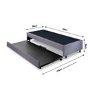 Ver imagem 2 de Base Box Solteiro com Cama Auxiliar King 96x203x28 cm Cinza