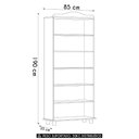 Ver imagem 4 de Estante Livreiro 85cm com Prateleiras Pé Madeira Rubia Café F07 - Mpozenato