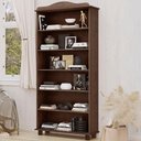 Ver imagem 1 de Estante Livreiro 85cm com Prateleiras Pé Madeira Rubia Café F07 - Mpozenato