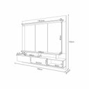 Ver imagem 3 de Painel TV 60" Home Astrea 160 cm Orgânico Portas em Detalhe Curvos H01- D'Rossi