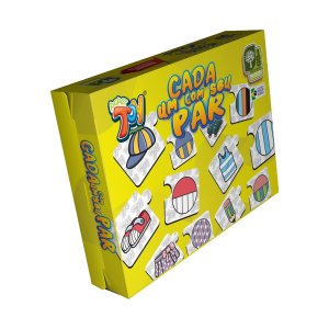 Brinquedo Jogo Cada Um com Seu Par Texturas +3 Anos 12 Peças em Mdf Paper Toy