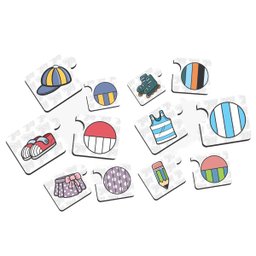 Brinquedo Jogo Cada Um com Seu Par Texturas +3 Anos 12 Peças em Mdf Paper Toy - 2