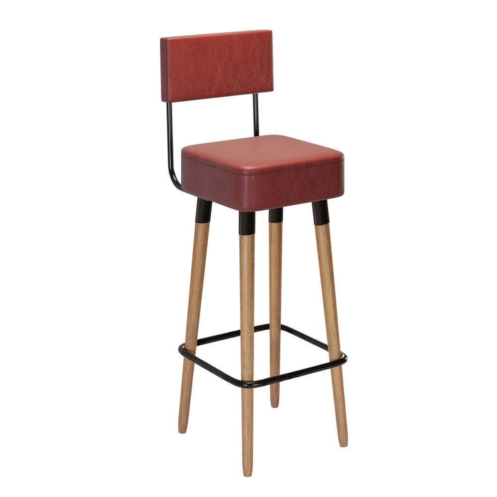 Jogo de 2 Bancos Alto Vintage Gourmet Victory Telha - 3