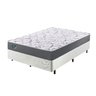 Cama Box Casal Reforçado 138x188x38cm e Colchão Adapto Molas Ensacadas B&G - 1