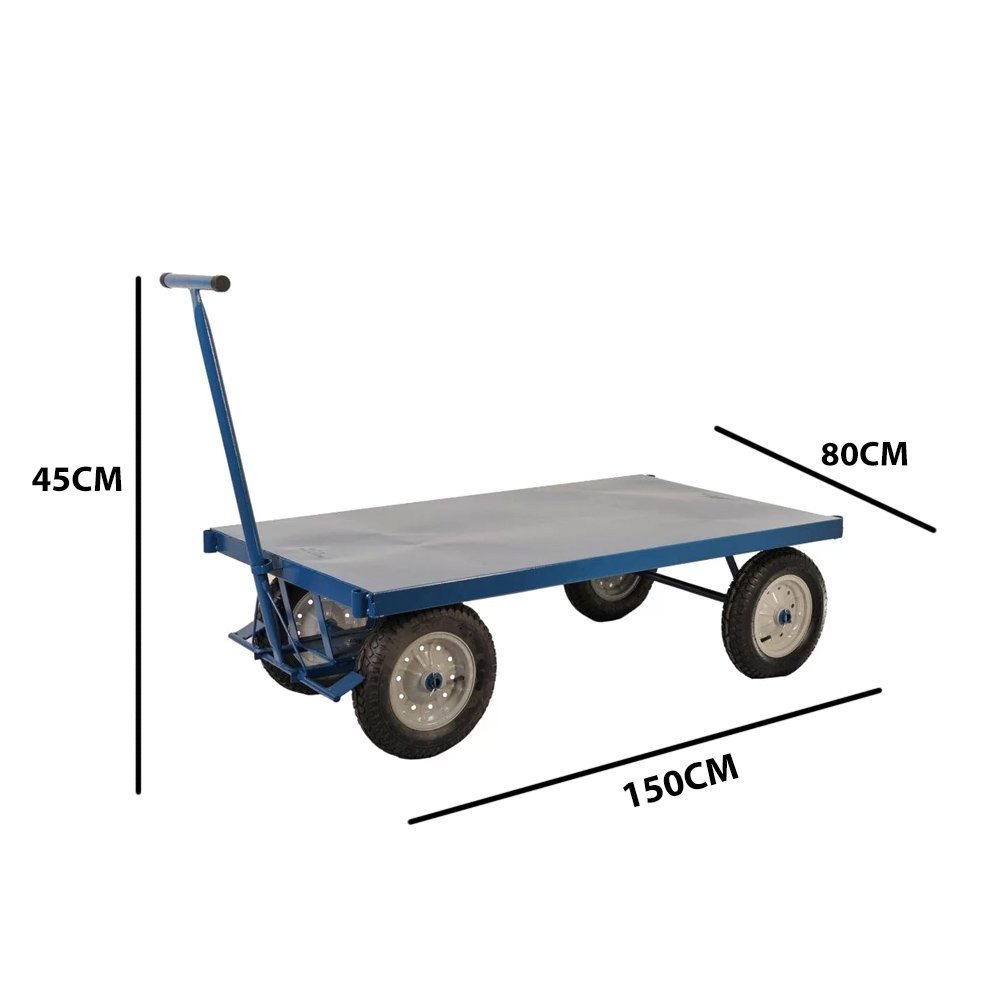 Carro Plataforma 400kg com Tampo em Aço Pla400 Fercar - 2