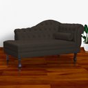 Ver imagem 5 de Recamier Divã Larissa Capitonê Lado Esquerdo Corino Cores - S.A Móveis - Marrom