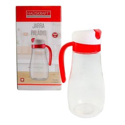 Jarra Paládio Vidro 900 Ml Alça Tampa Água Suco Refrigerante Cor:tampa Vermelha 950 Ml - 2