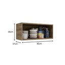 Ver imagem 3 de Armário de Geladeira P- Cozinha Maxxi G773 C- 1 Porta Basculante 80cm Canela - Kappesberg