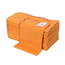 Kit 12 Flanela Laranja Multiuso 25cm X 45cm - Construmarcas - 1