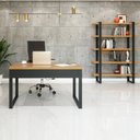 Ver imagem 1 de Kit Mesa de Escritório com Estante para Livros 100% Mdf